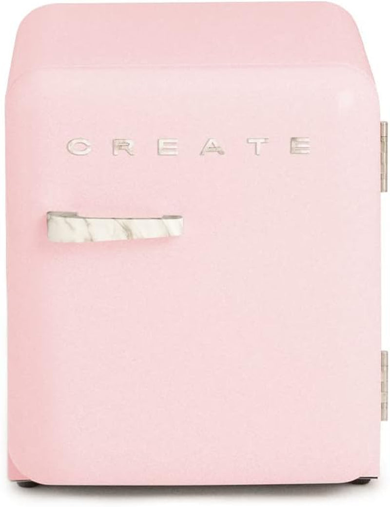 / RETRO FRIDGE 50 Marble/Réfrigérateur Rose Avec Poignée Marbre/Pratique Et Fonctionnel, Matériaux Résistants