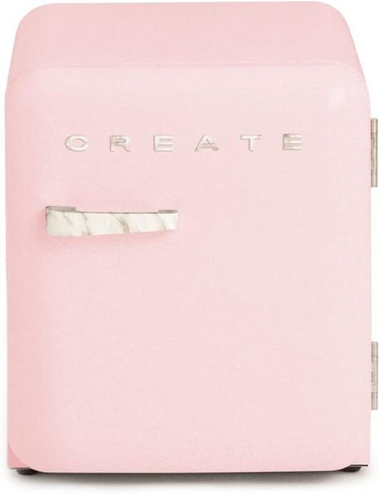 / RETRO FRIDGE 50 Marble/Réfrigérateur Rose Avec Poignée Marbre/Pratique Et Fonctionnel, Matériaux Résistants