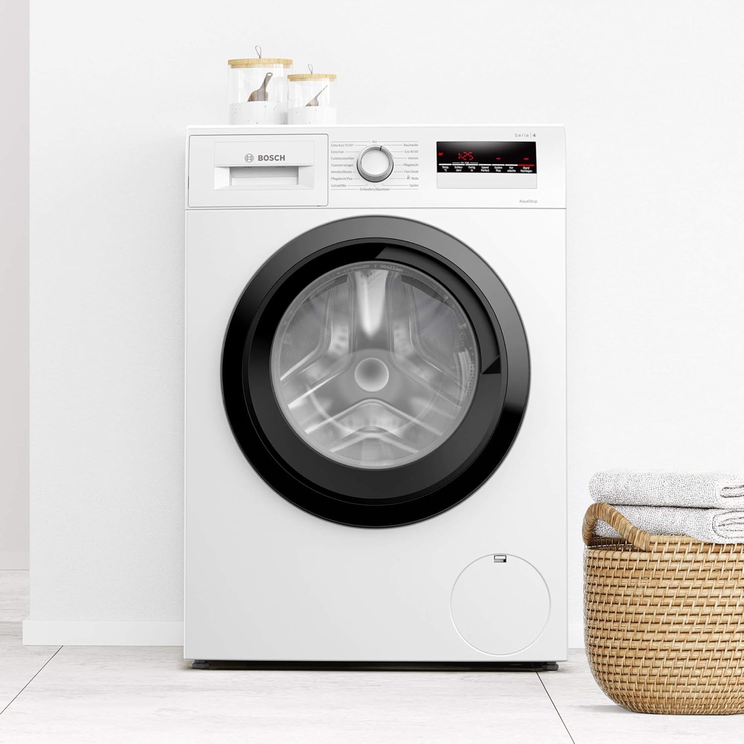 Hausgeräte WAN28K40 Série 4 Machine À Laver, 8 Kg, 1400 Tr/Min, Activewater Plus, Énergie Maximale Et Économie D'Eau, Protection Aquastop Contre Les Dommages Causés Par L'Eau, Moteur Ecosilence