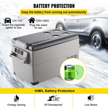 Réfrigérateur Thermique Portable 35 L, Réfrigérateur De Voyage Pour Voiture SH-CF35, Mini Réfrigérateur Pour Voiture, Avec Écran LCD