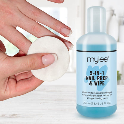 Prep + Wipe Nettoyant De Résidus De Vernis Semi-Permanent 250 Ml, Préparation & Après-Soin, Cleaner Dégraissant Vernis Gel UV LED, Multi-Usage Pour Assainir L'Ongle & Éliminer Le Collant | Base De Vernis Gel UV/LED Pour Manucure, Préparation Et Après-Soin, Multi-Usages, Désinfectant Et Enlève La Couche Collante