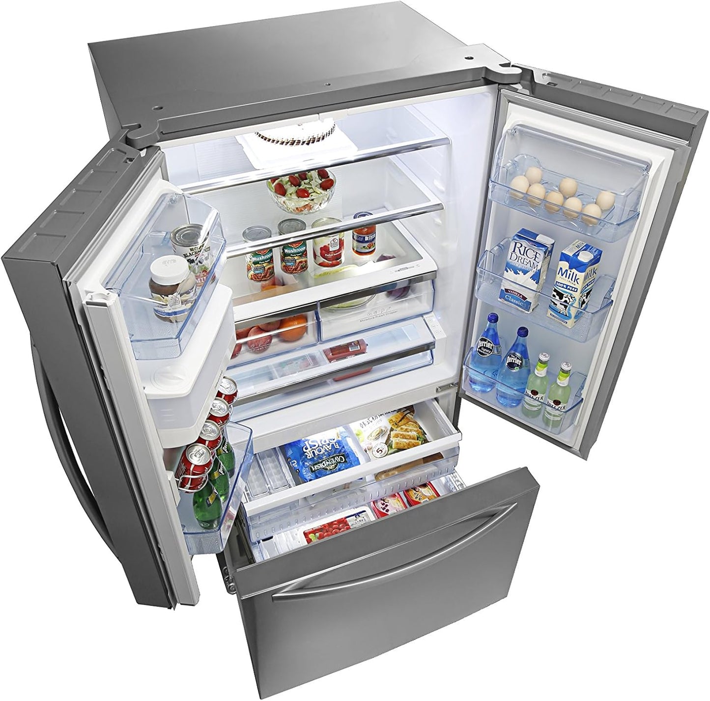 HISENSE Mkgnf536 ED Réfrigérateur/Congélateur/A + +/177,4 Cm Hauteur/322 Kwh/An/417 L Refroidissement Partie/119 L Partie Congélateur/Distributeur D'Eau/Réglage De La Température Séparés/Inox