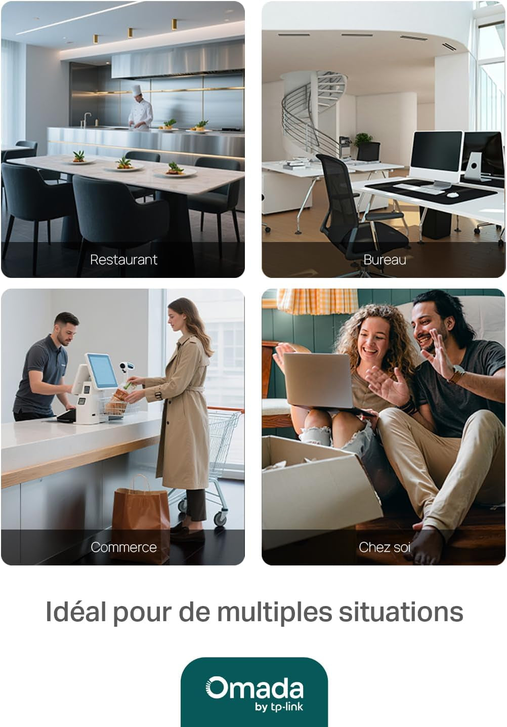 Omada Point D'Accès Wifi 6 Plafonnier AX3000 Mbps, EAP650 | Port Gigabit Poe+, Gestion Simplifiée via L'Application Omada, Omada Mesh, Idéal Pour Bureaux, Hôtels/Commerces