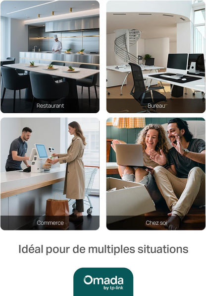 Omada Point D'Accès Wifi 6 Plafonnier AX3000 Mbps, EAP650 | Port Gigabit Poe+, Gestion Simplifiée via L'Application Omada, Omada Mesh, Idéal Pour Bureaux, Hôtels/Commerces