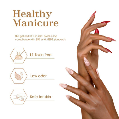 Colle Faux Ongles 6 in 1 Und Primer Gel, 2 X 10 ML Gummy Base Pose Americaine, Colle Capsule Americaine Ongle, Longue Duré Extend UV/LED Nail Glue DIY Nail Art