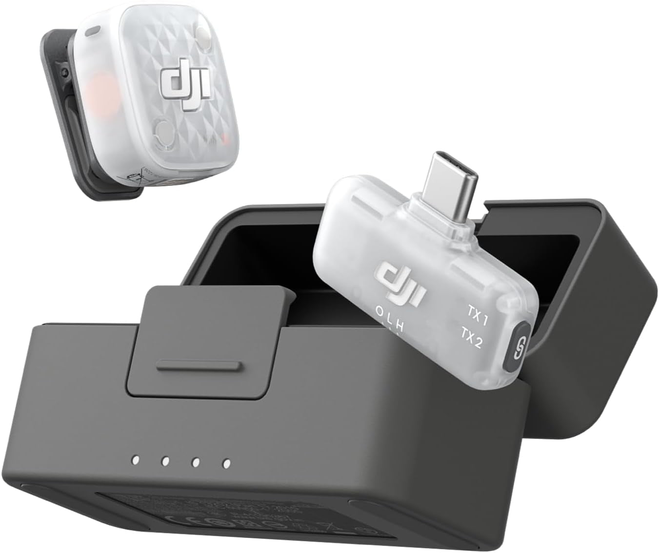DJI Mic Mini 2S (1 TX+1 RX Mobile+Boîtier), Réduction De Bruit Par IA | Microphone Pour Iphone, Stockage Interne De 28 H, Enreg. Interne 32 Bits Flottantes, Léger Et Compact, Connexion Osmoaudio