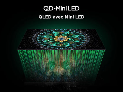 TCL 98Q6C Qd-Mini LED TV, 4K HDR Premium 1000Nits, Smart TV Alimenté Par Google (Dolby Vision IQ Et Atmos, Panneau HVA Mat, Système Audio Onkyo 2.1, Motion Clarity Pro 144Hz, Game Master)