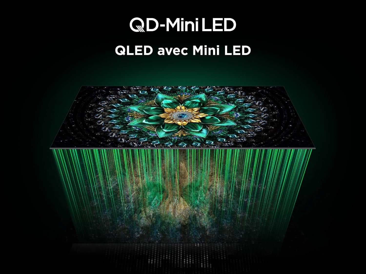 TCL 50Q6C Qd-Mini LED TV, 4K HDR Premium 1000Nits, Smart TV Alimenté Par Google (Dolby Vision IQ Et Atmos, Système Audio Onkyo 2.1, Motion Clarity Pro 144Hz, Game Master, Contrôle Vocal Mains Libres)