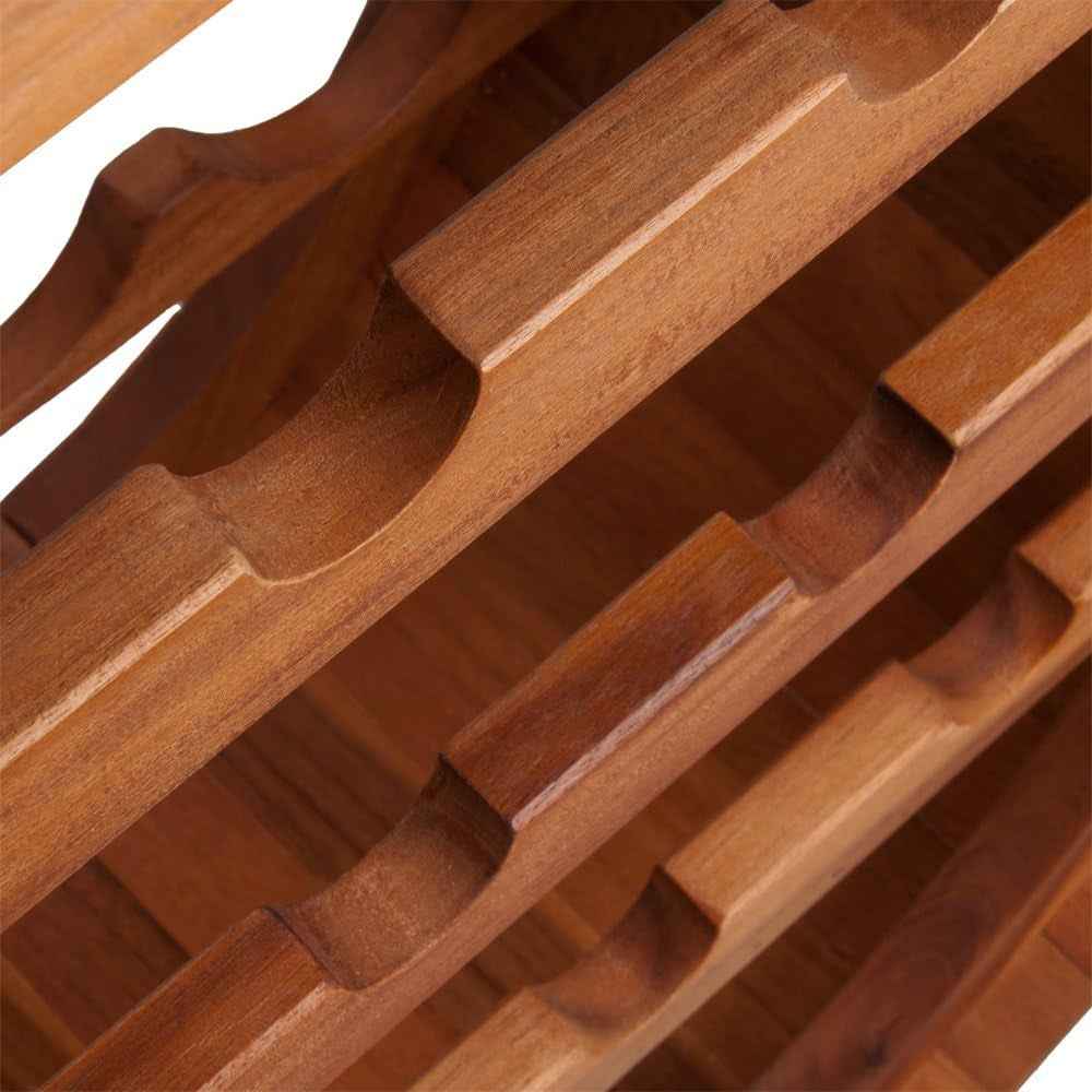 Étagère À Vin 12 Bouteilles 90X50X30Cm Range Bouteille 4 Niveaux Casier À Vin En Bois Tonneau Déco