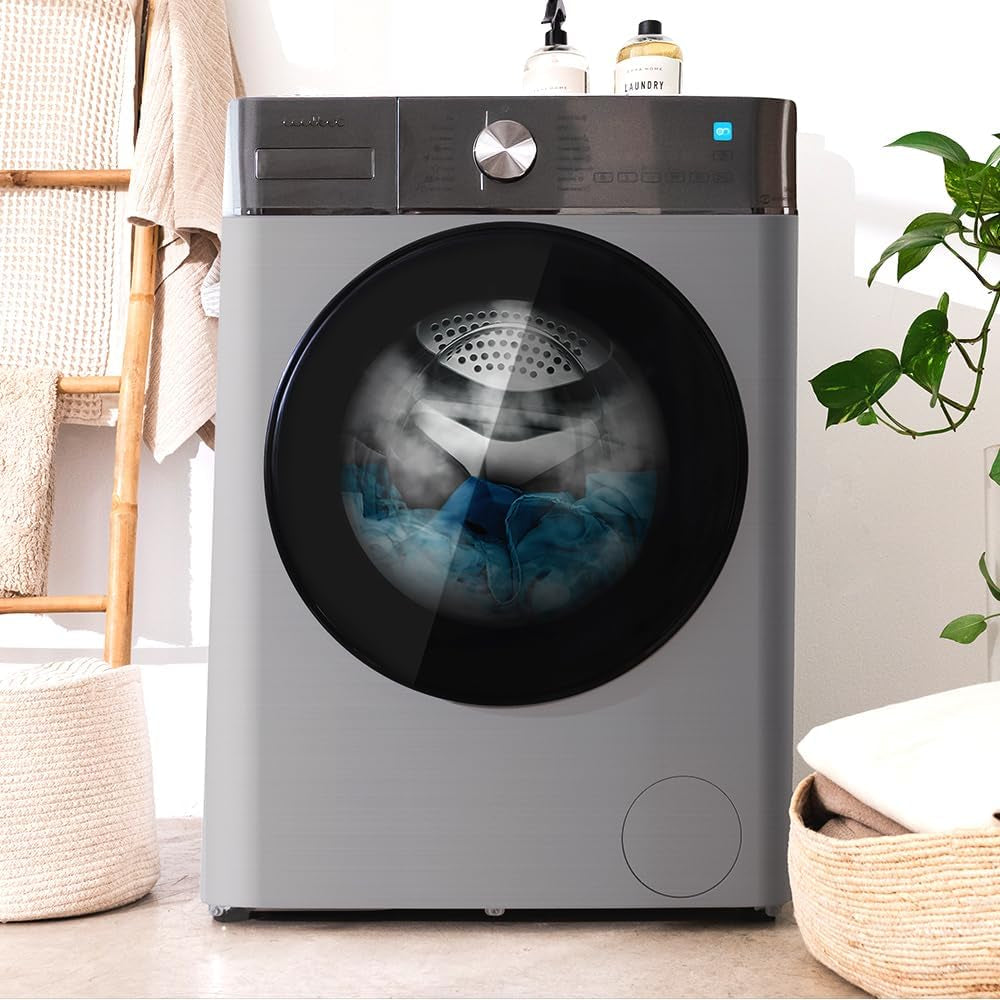 Lave-Linge 10 Kg À Chargement Frontal Bolero Dresscode 10800 Inverter Steel a 1400 Tr/Min, 16 Prog, Classe A, Moteur Inverter Plus, Vapeur Steammax, Lavage Intelligent Et Détecteur De Charge