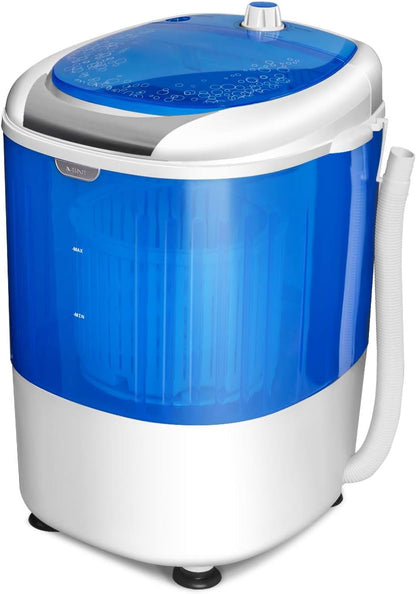 Mini Machine À Laver, Mini Lave-Linge Semi Automatique À Cuve Unique Charge 2 KG, 36X34X51CM, Bleu