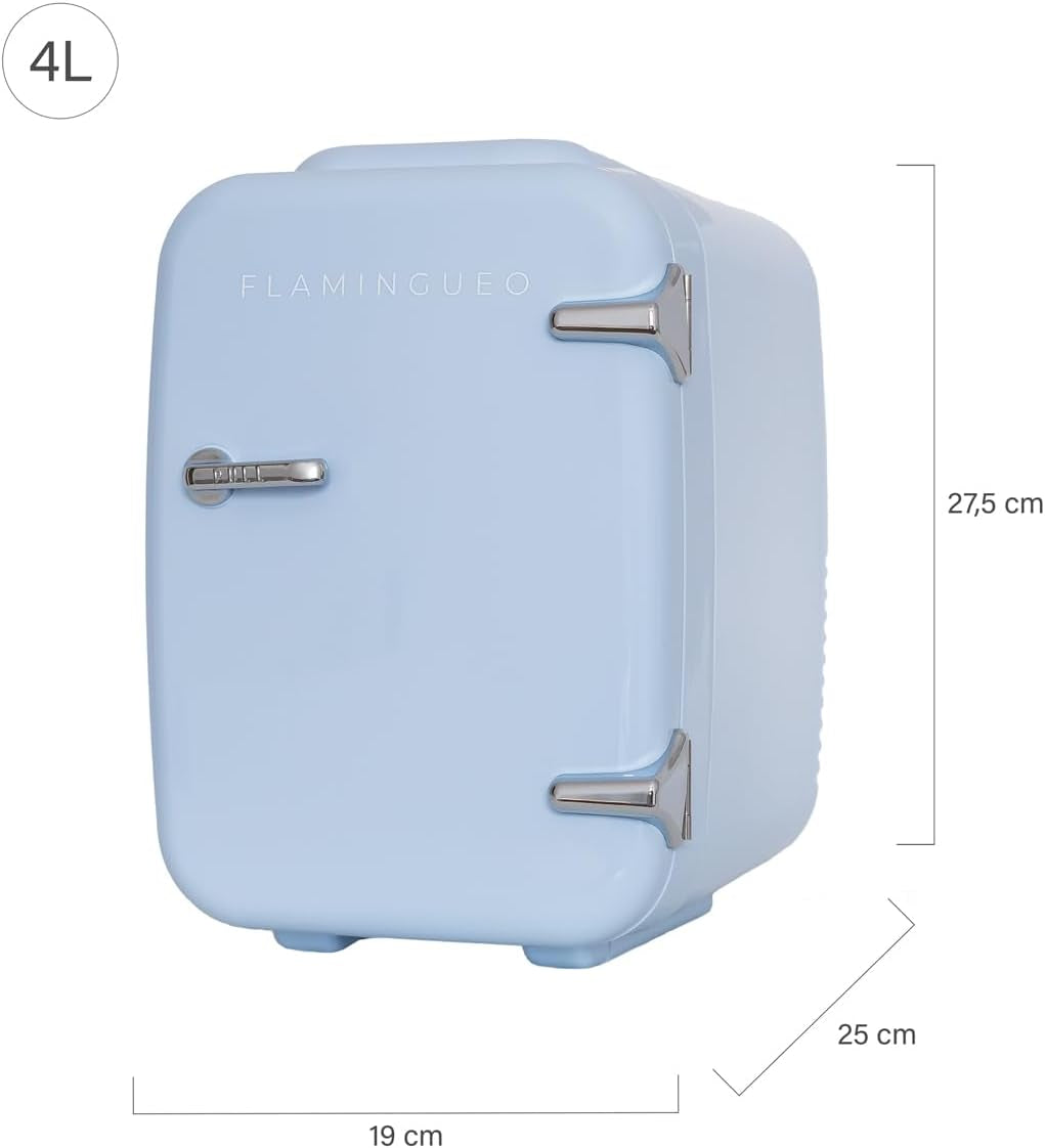 Mini Frigo 4L - Petit Frigo, Mini Frigo De Chambre 12V/220V, Mini Frigo Cosmetique, Fonction Chaud Et Froid, Mini Refrigerateur, Frigo Mini