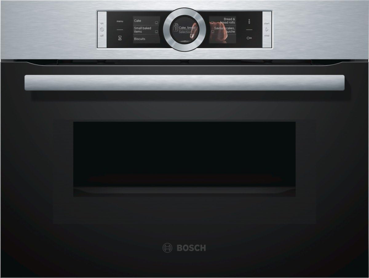 Cmg676Bs1 Série 8 Verre Spécial Four Et/Mini Four/45 L/De Porte Intérieure Pour Micro-Ondes/Acier Inoxydable