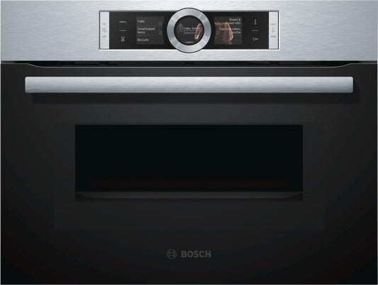 Cmg676Bs1 Série 8 Verre Spécial Four Et/Mini Four/45 L/De Porte Intérieure Pour Micro-Ondes/Acier Inoxydable