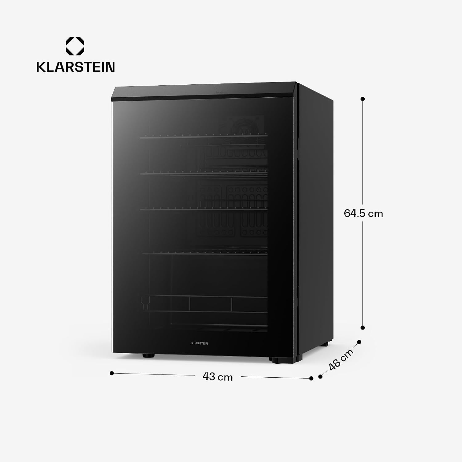 Bevora 62 L Réfrigérateur À Boissons – Réfrigérateur À Boissons Avec Porte Vitrée, Commandes Tactiles, Éclairage LED, Température Réglable De 1 À 12 °C, 2 Clayettes