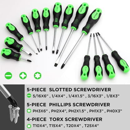SWANLAKE Lot De 86 Outillage Tournevis Magnétiques, Comprend Mini Tournevis Précision Fendu/Phillips/Torx, Embouts Remplaçables Et Tournevis À Écrous Avec Boîte Robuste