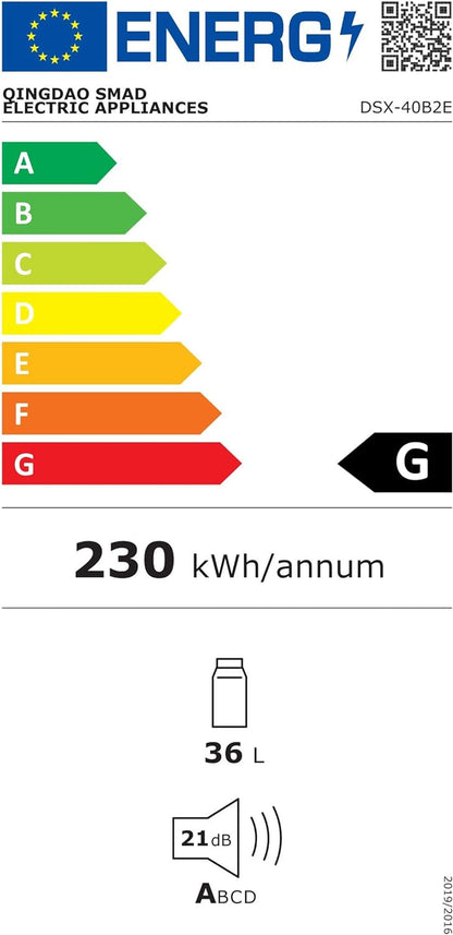 Frigo 12V 220V, 40L, Frigo 12V Camping Car, Frigo Caravane Pour Camping, Déplacements En Voiture, Bureau Et Maison, Noir