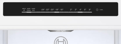 Hausgeräte KGN362LDF Série 4 Réfrigérateurs-Congélateurs 186X60Cm 218L+Congélateur 103 L Nofrost Ne Se Dégivre Jamais,Vitafresh Xxl,Fraîcheur plus Longue,Éclairage LED Uniforme Acier Inoxydable