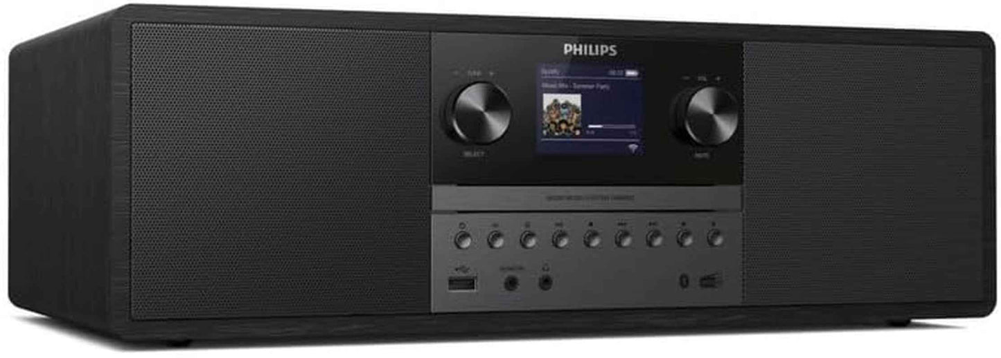 Micro Système Musical TAM6805, 50W Tout-En-Un Avec Radio Internet, Bluetooth, Spotify Connect, USB, Lecteur CD, Dab+, FM, Haut-Parleurs Bass Reflex – Système Audio Compact Pour Maison Et Bure