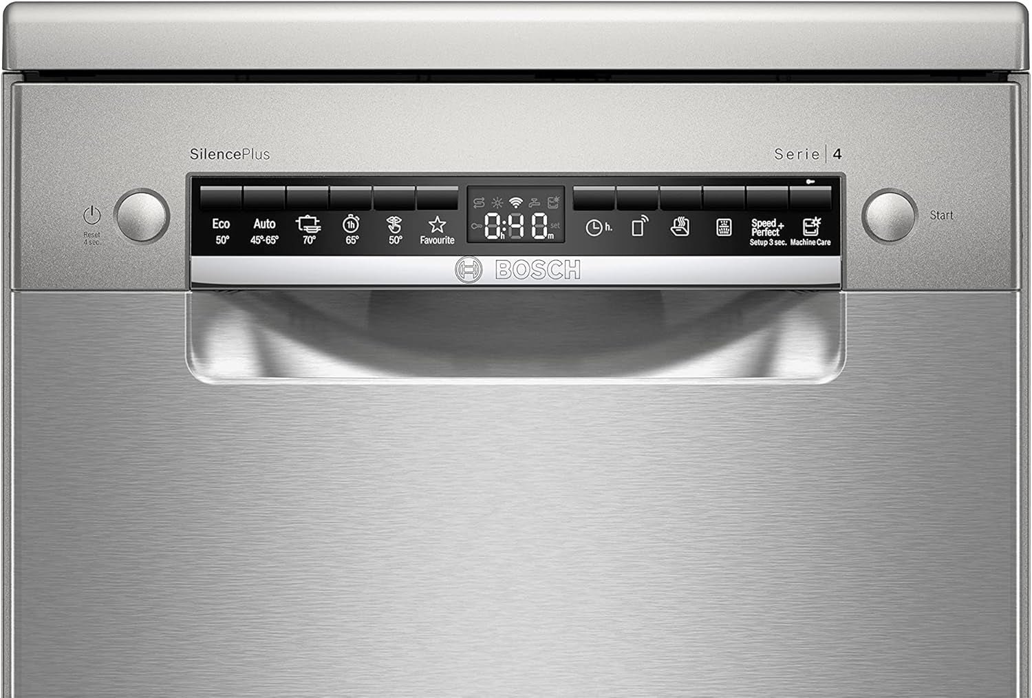 Elettrodomestici SPS4EMI28E Serie 4, Lave-Vaisselle Pose Libre, 45 Cm, Couleur Acier Inoxydable
