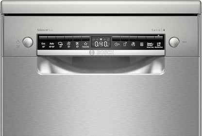 Elettrodomestici SPS4EMI28E Serie 4, Lave-Vaisselle Pose Libre, 45 Cm, Couleur Acier Inoxydable