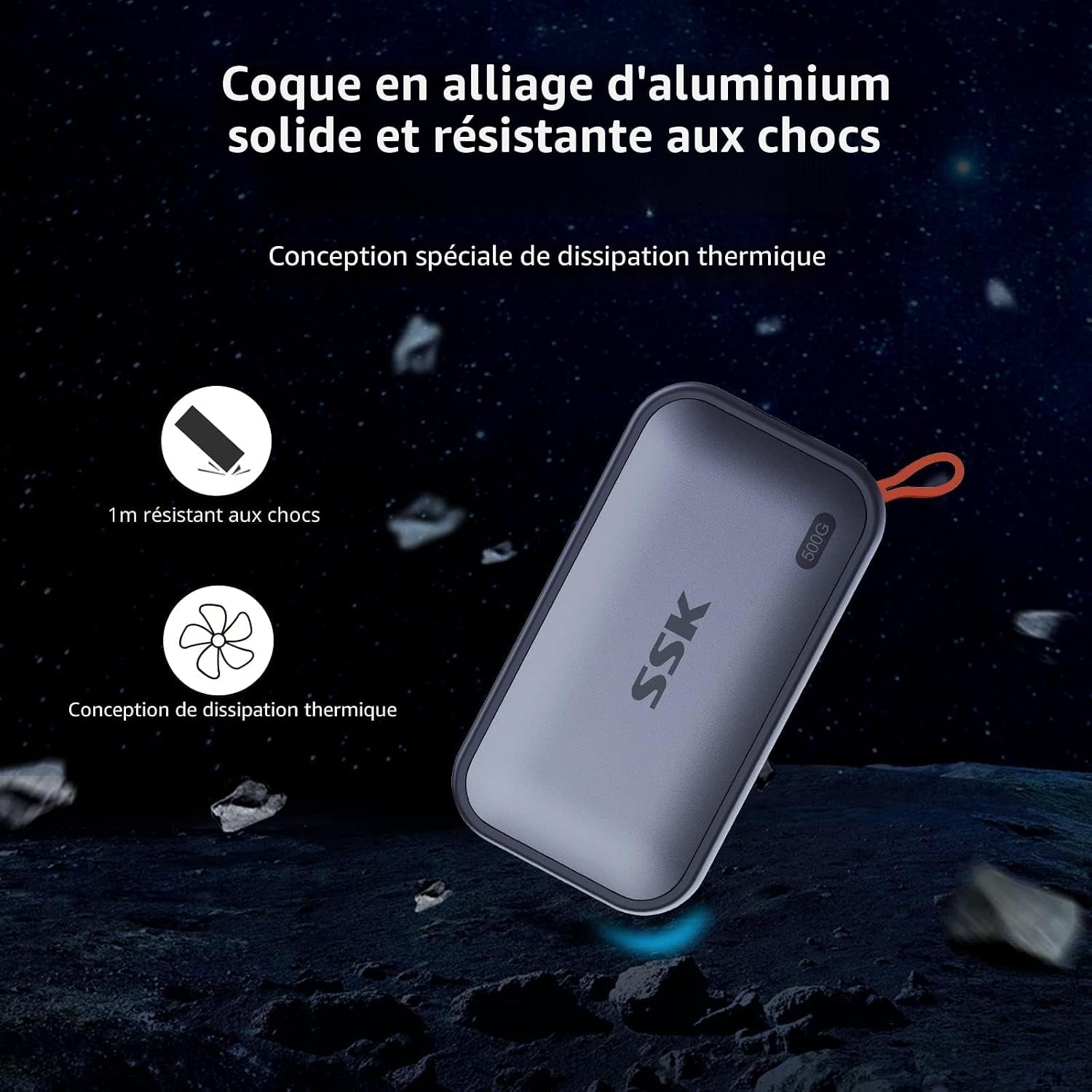 500 Go SSD Externe Jusqu'À 1050Mo/S En Lecture, USBC 3.2 Gen2 Disque Dur Externe Portable SSD Pour Iphone 15/16/PRO,PS5, Xbox, Ordinateur Portable, Macbook/Pro/Air Et Plus