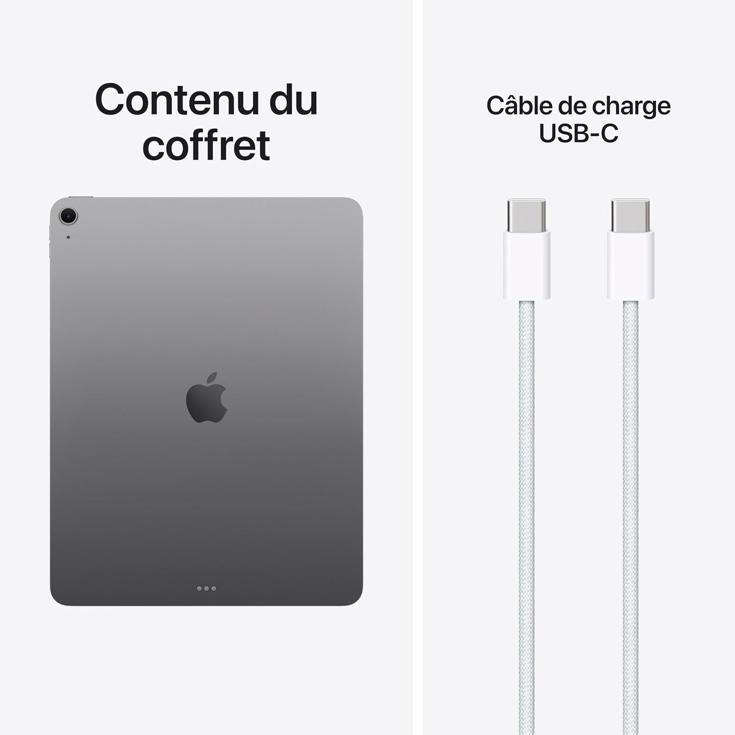 Ipad Air 13 Pouces (M4) : Écran Liquid Retina, 256 Go, Caméras Avant/Arrière 12 MP, Wi‑Fi 7 Avec  N1, Touch ID, Autonomie D’Une Journée – Gris Sidéral