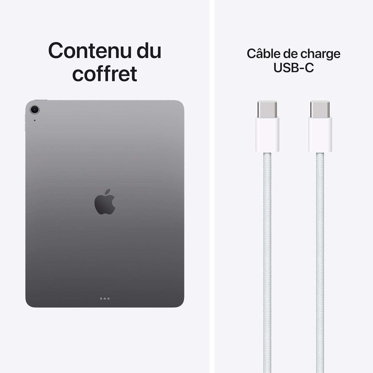 Ipad Air 13 Pouces (M4) : Écran Liquid Retina, 256 Go, Caméras Avant/Arrière 12 MP, Wi‑Fi 7 Avec  N1, Touch ID, Autonomie D’Une Journée – Gris Sidéral