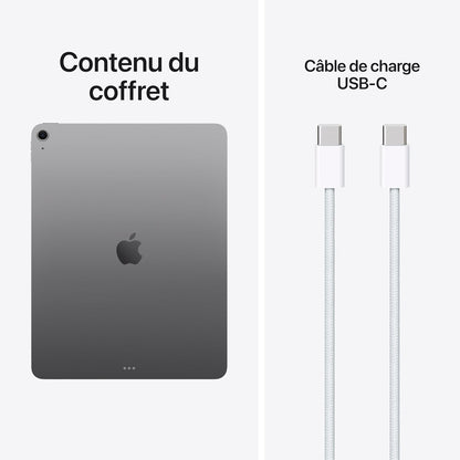 Ipad Air 13 Pouces (M4) : Écran Liquid Retina, 256 Go, Caméras Avant/Arrière 12 MP, Wi‑Fi 7 Avec  N1, Touch ID, Autonomie D’Une Journée – Gris Sidéral