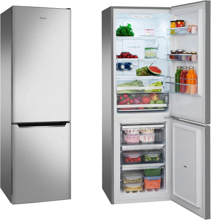 Amica KGCN 387 110 E Stand Kühl-Gefrierkombination, 54Cm Breit, 231 L, Nofrost, Superkühlfunktion, Edelstahloptik