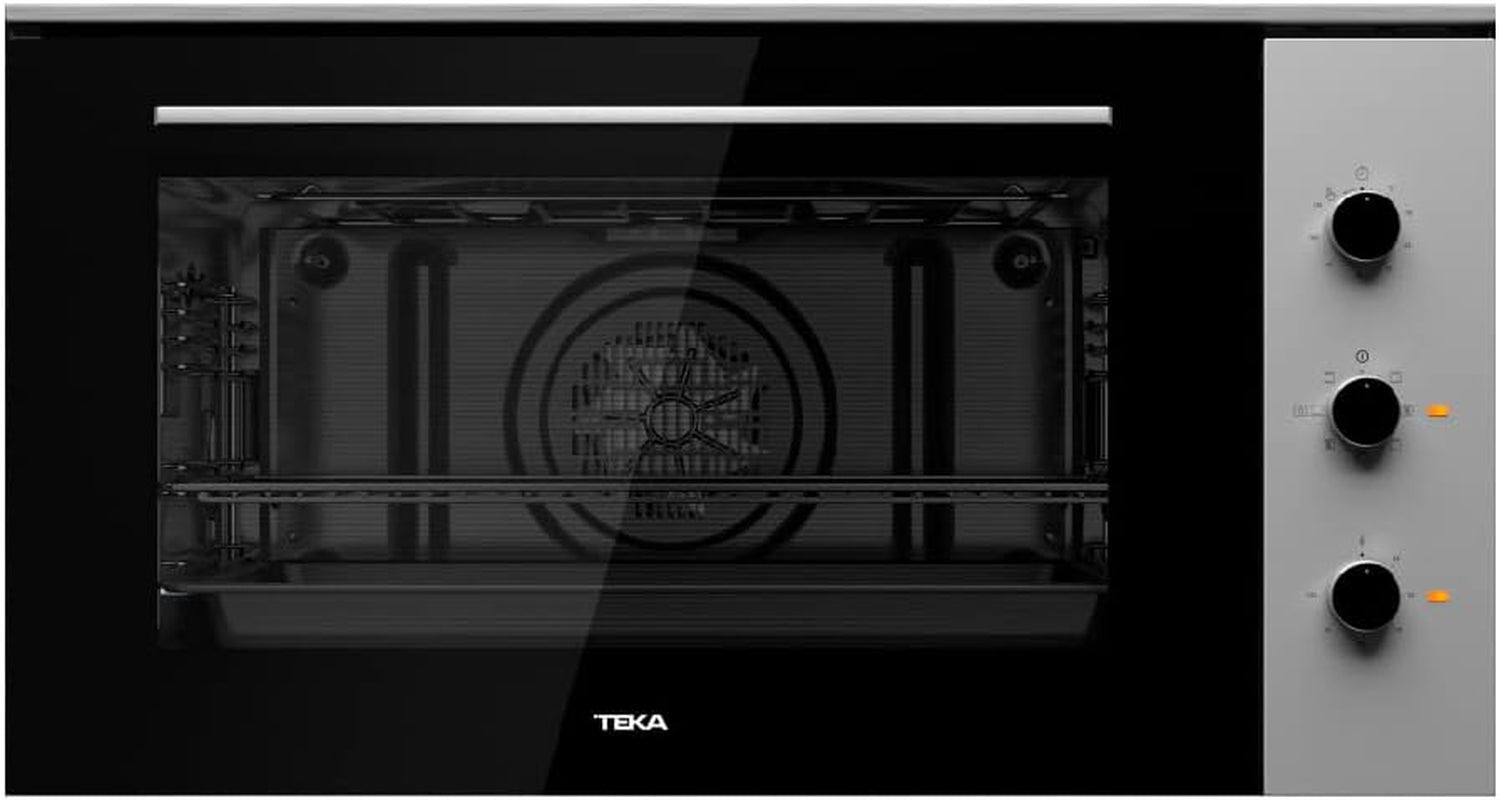 Teka HSF 900 Four Multifonction De 90 Cm, Système De Nettoyage Hydroclean ECO, 7 Fonctions De Cuisson, 5 Hauteurs De Cuisson, Porte 2 Verres, Couleur Acier Inoxydable