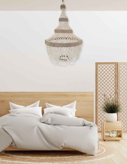 Lustre Balinais "Mareva" En Coquillages Naturels ⌀40Cm
