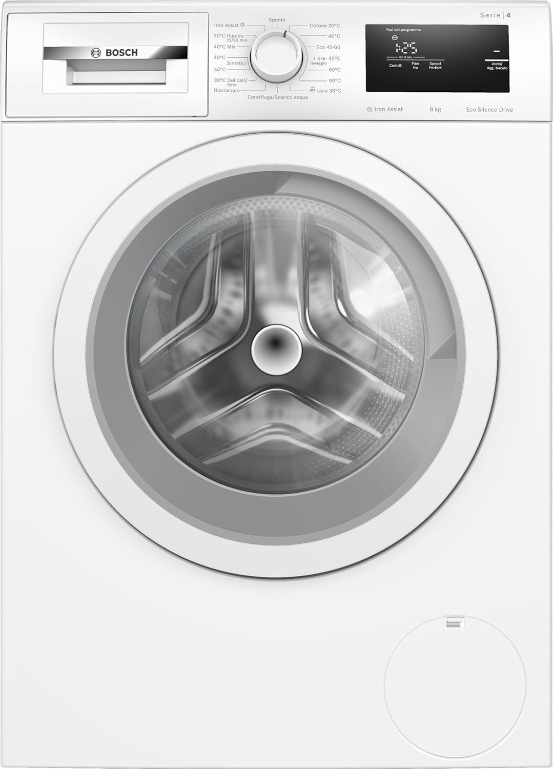 WAN24008II Machine À Laver 8 Kg 1200 Tr/Min Chargeur Frontal Classe D'Efficacité Énergétique A