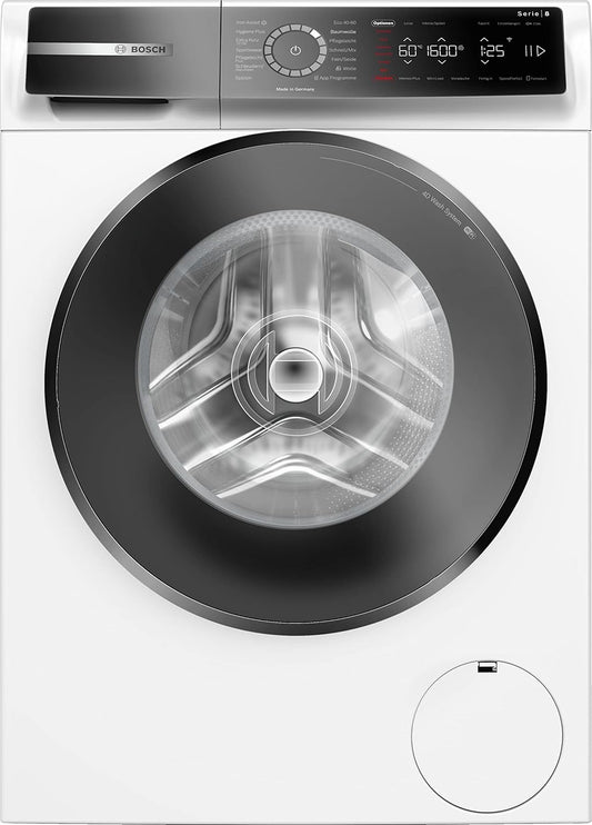 WGB256040 Machine À Laver Série 8, Chargement Frontal, Capacité De 10 Kg, 1600 Tr/Min, Home Connect, Iron Assist, Mini Load, Active Water Plus, Blanc, 60 Cm