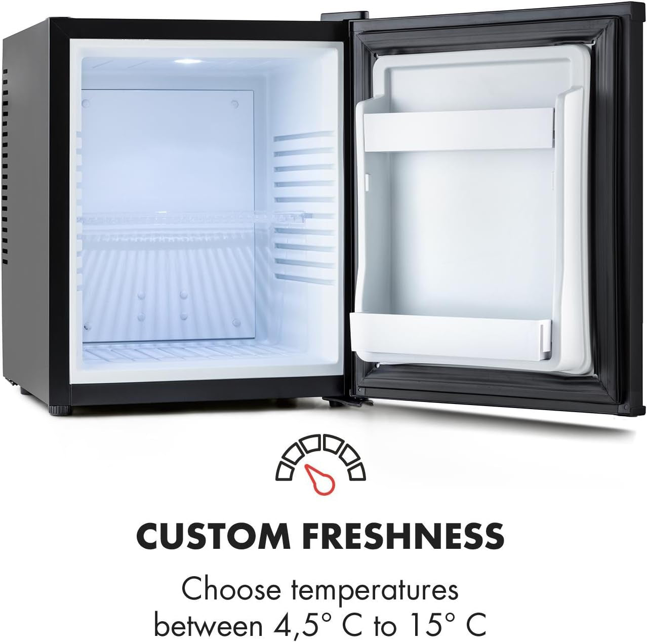 MKS-11 • Minibar • Mini-Réfrigérateur • Réfrigérateur À Boissons • B • 25 Litres • Fonctionnement Silencieux • 0 Db • Env. 38 X 47 X 44,5 Cm (Lxhxp) • 3 Niveaux De Température • Noir