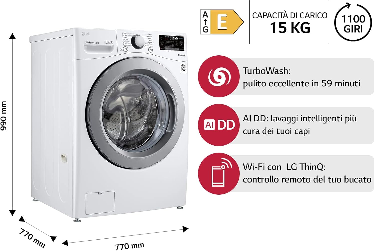 LAVAT 15KG E Turbo Inverter 1100GI
