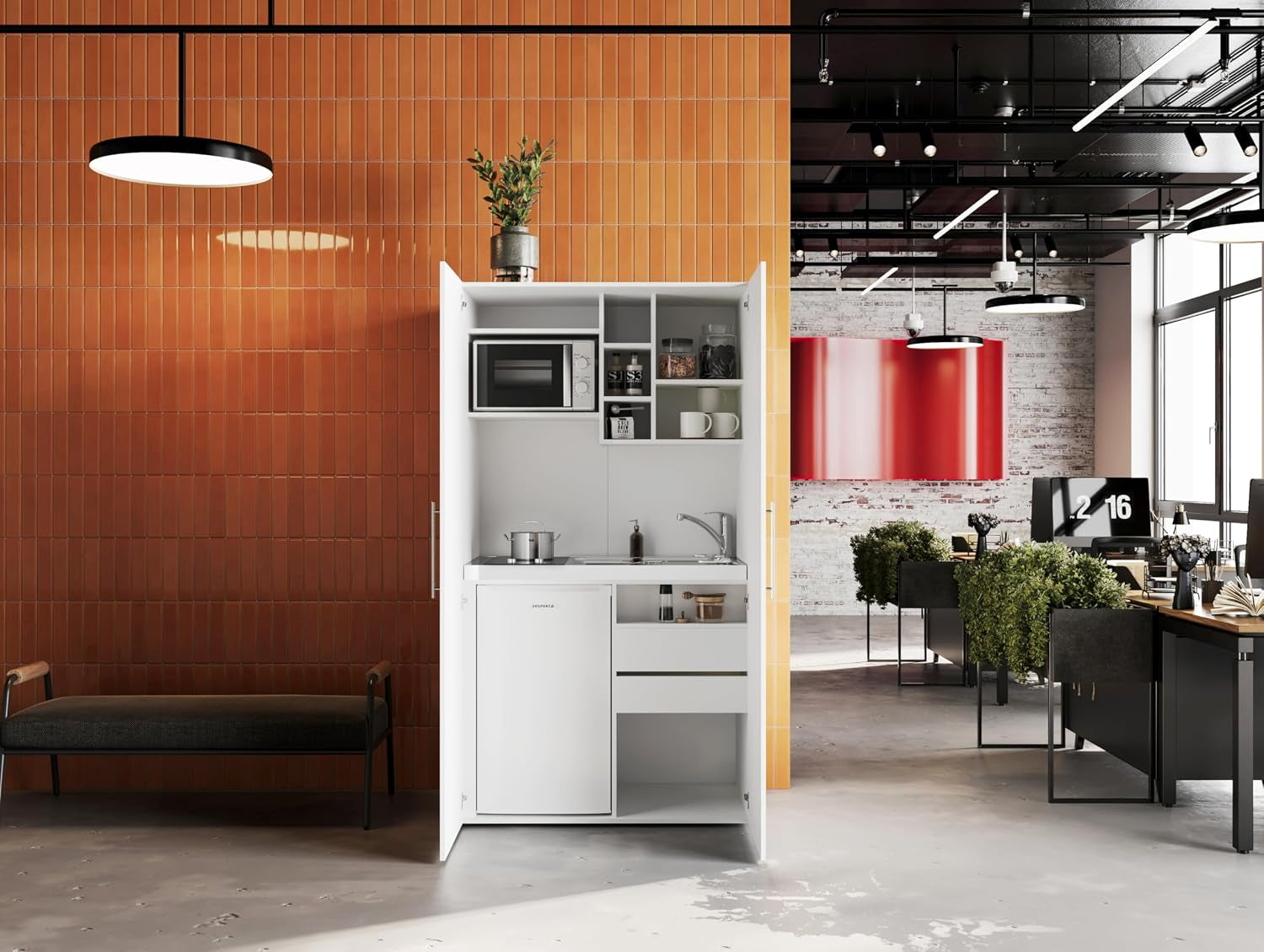Réfrigérateur Encastrable Avec Compartiment Congélateur 3 Étoiles / 82Cm De Hauteur / 81L De Capacité Utile/Charnières De Porte Réversibles/Pieds Réglables / KSU50-11