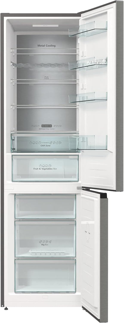 Hisense RB470N4CIC Réfrigérateur Combiné - Nofrostplus, Multiflow 360°, Crispzone, Adapttech, Fastfreeze, Écran LED, Réfrigérateur 255L, Congélateur 106L, 35 Db, 169 Kwh/An, Argent