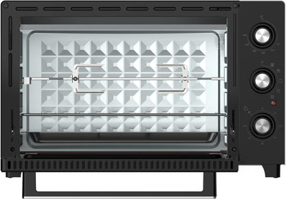 Beko - BMF60B - Four Électrique, Cuisson Ventilée, 60 Litres, 2000 W, 5 Fonctions, Minuterie 120 Min, Température Jusqu'À 230° - Noir, 62 X 38,5 X 52H Cm