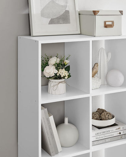 Bibliothèque, Meuble De Rangement, Étagère Sur 5 Niveaux | Pour Salon, Chambre, Bureau, Avec Compartiments Ouverts, 30 X 65,6 X 161,5 Cm, Blanc Nuage, CUSTOS Collection, LBC168T14V1