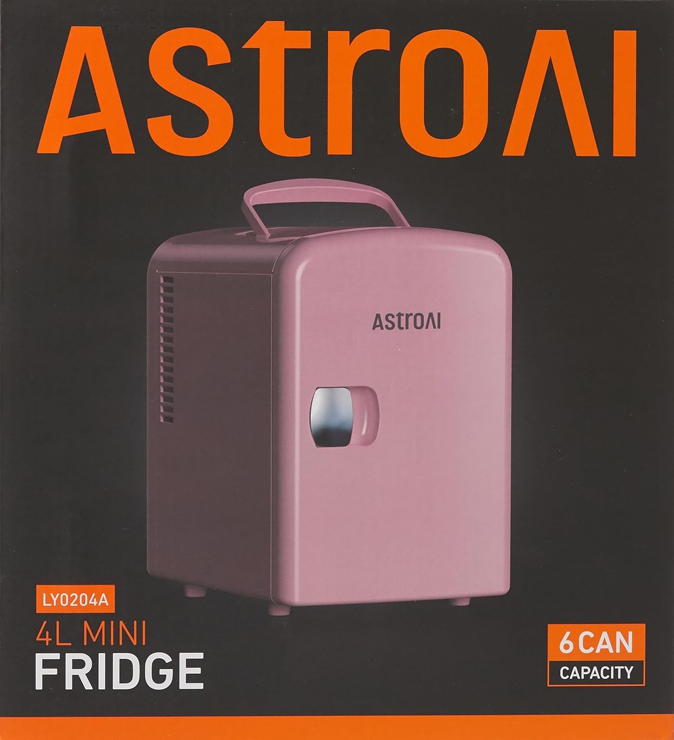 Mini Frigo De Chambre, 4 Litres / 6 Canettes 330Ml, 12V/220V, Petit Frigo Cosmetique, Mini Réfrigérateur Voiture Portable, Glacière Électrique, Fonction Chaud/Froid (Rose)