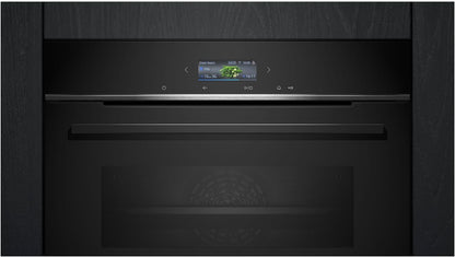 HB734G1B1, Iq700 Four Intelligent Encastrable 60 X 60 Cm, Fabriqué En Allemagne, Noir, Ecoclean & Humidclean, Auto-Nettoyage, Air Fry, Programmes Automatiques, Écran Tactile Coloré, Efficacité
