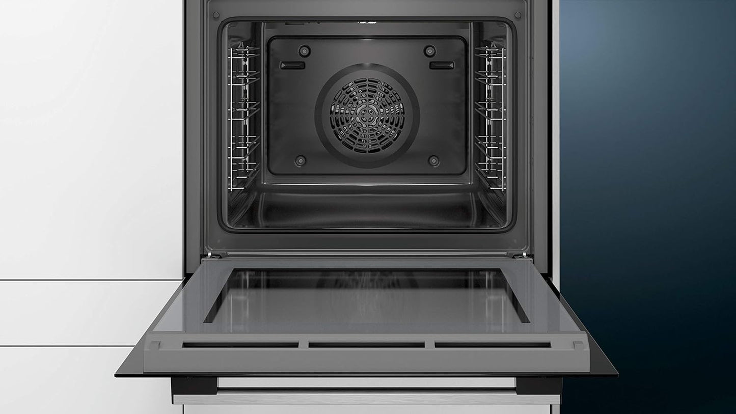 HE213ABS0 Four (Électrique/Encastrable) / 59,4 Cm/Porte Rabattable/Horloge Électronique/Acier Inoxydable