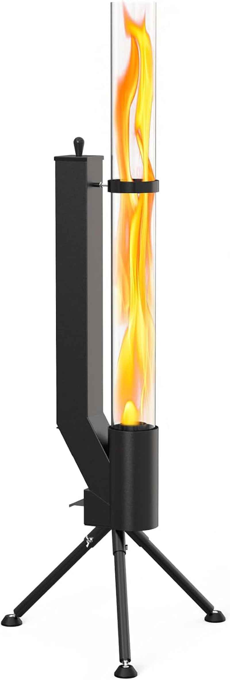 Pellet Torch - Cheminée De Jardin - Cheminée Extérieur Pour Terrasse - Chauffage Foyer Extérieur - Brasero Exterieur De Jardin - Poêle À Pellets Granulés
