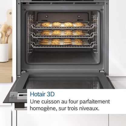 HBA573BV0 Four Intégrable Série 4 - Four Multi-Fonctions - Pyrolyse - 3600 W - Grande Capacité De 71L - Blanc