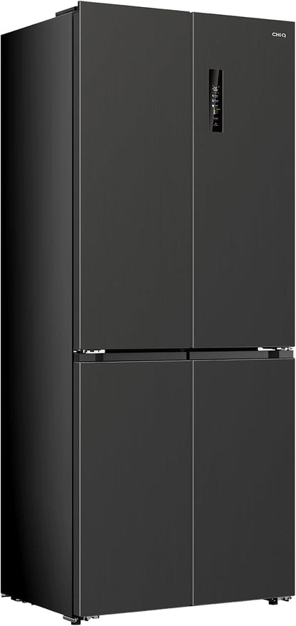 458L Frigo Américain 4 Portes Total No Frost Noir (CCD460NGE) | Silencieux 37Db, Froid Ventilé, Système Multiairflow, Congélateur -32°C, Zone Care + Space,Profondeur 600Mm