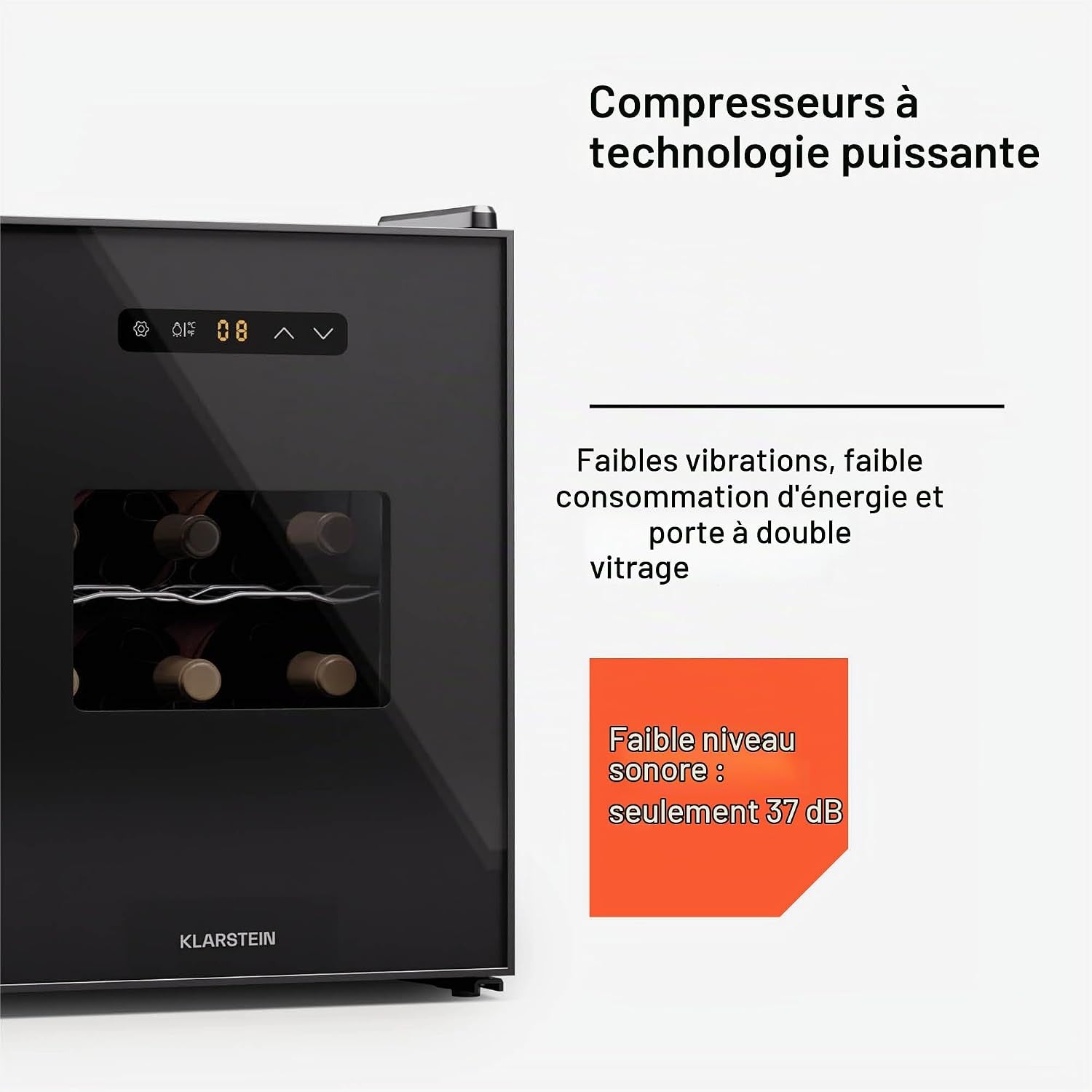 Cave À Vin Autonome 1 Zone, Petit Réfrigérateur À Boissons, Petite Cave À Vin, Petite À Avec Porte Vitrée, Réfrigérateur À Boissons Intérieur/Extérieur, À 12 Bouteilles