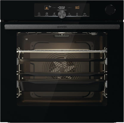 Optibake Advanced BSA 6747 A04BGWI Four Encastré/Wifi Connected / 77L / Air Chaud/Cataclean/Autobake/Touche/Extracteurs Télescopiques/Steamassist/Pizzamode 300°C/Noir