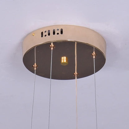 Lampe Pendante Moderne LED En Spirale, 64W Dimmable Avec Télécommande, Hauteur Réglable, Pour Le Salon, La Chambre À Coucher, La Salle À Manger, L'Îlot De Cuisine (B - Or)