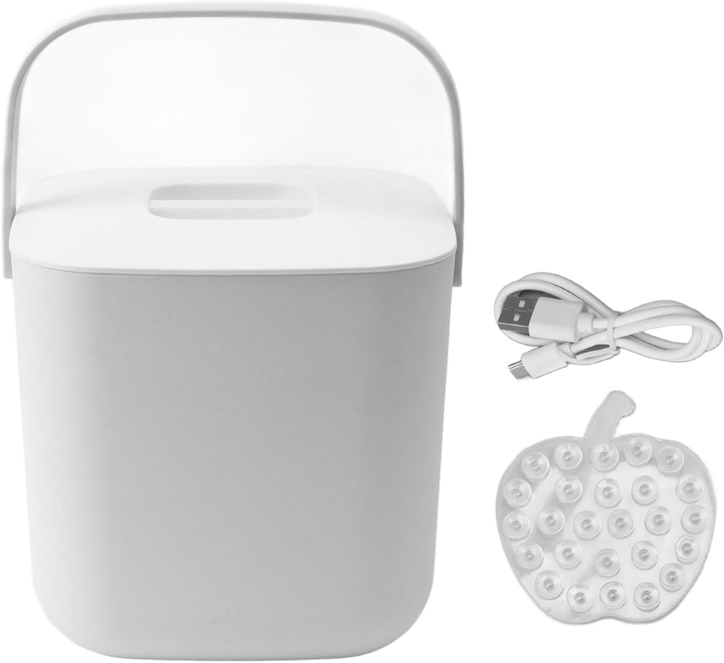 HEEPDD Lave-Vaisselle Portbale Lave-Vaisselle Compact Avec Fonctionnement Pratique 18W 8.5V 2A 2000Mah Lave-Vaisselle Portable Comptoir (Blanc)